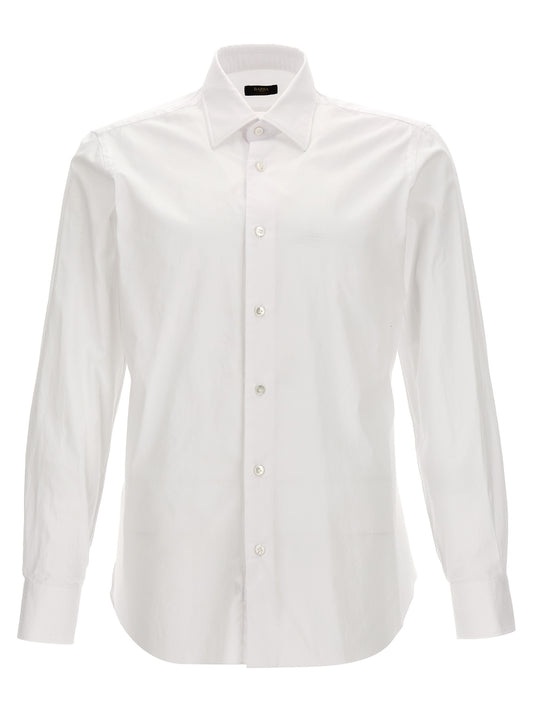 Barba Napoli White Cotton Blouse