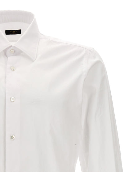 Barba Napoli White Cotton Blouse