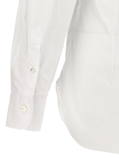 Barba Napoli White Cotton Blouse