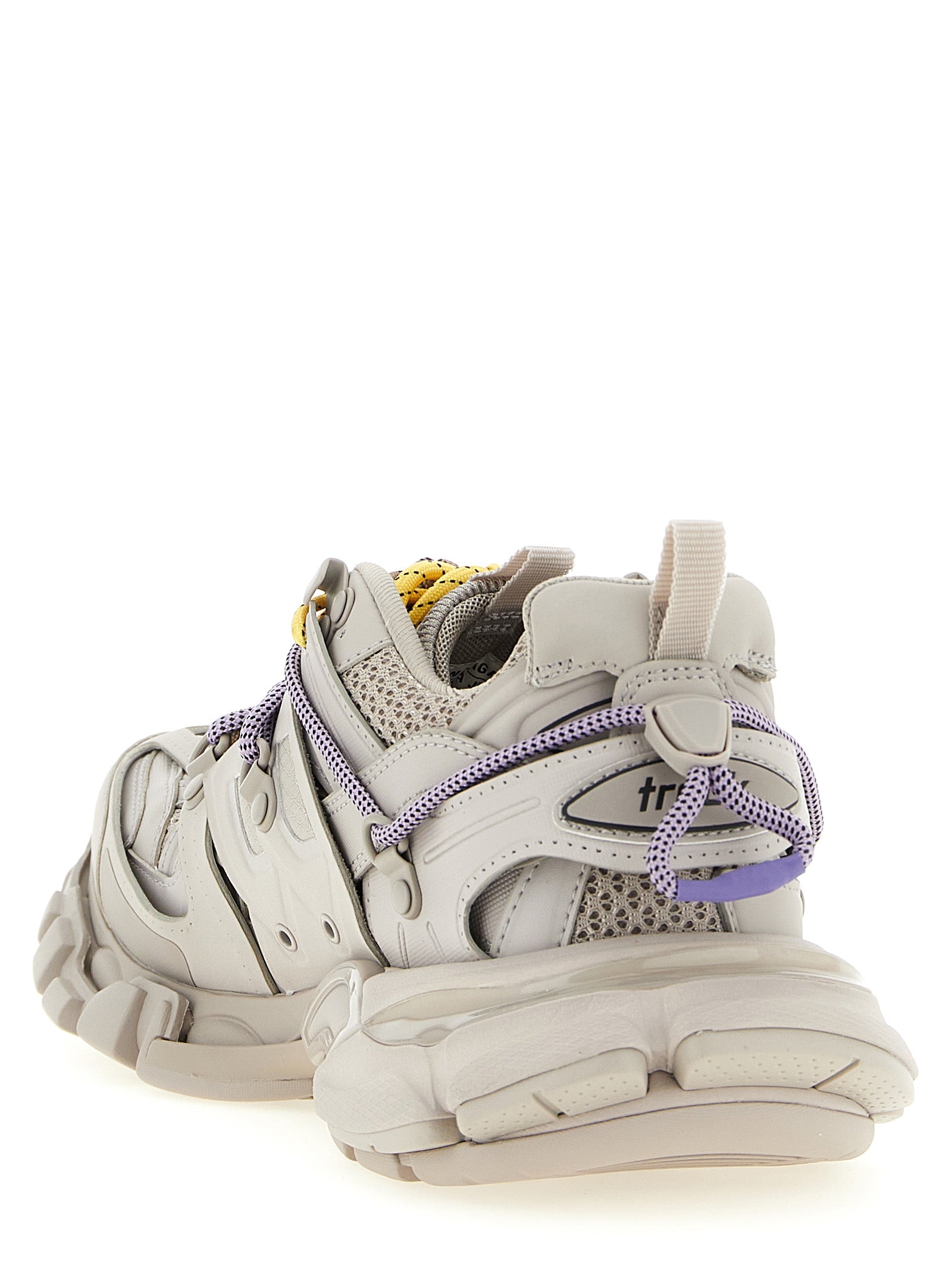 Athletic Sneakers by Balenciaga for women in polyester polyurethane polyethylene gray features an effortless chic silhouette, showcasing the signature athletic style of the Track Women's Athletic Polyester Polyurethane Polyethylene Sneakers collection with a truly effortless chic finish.
