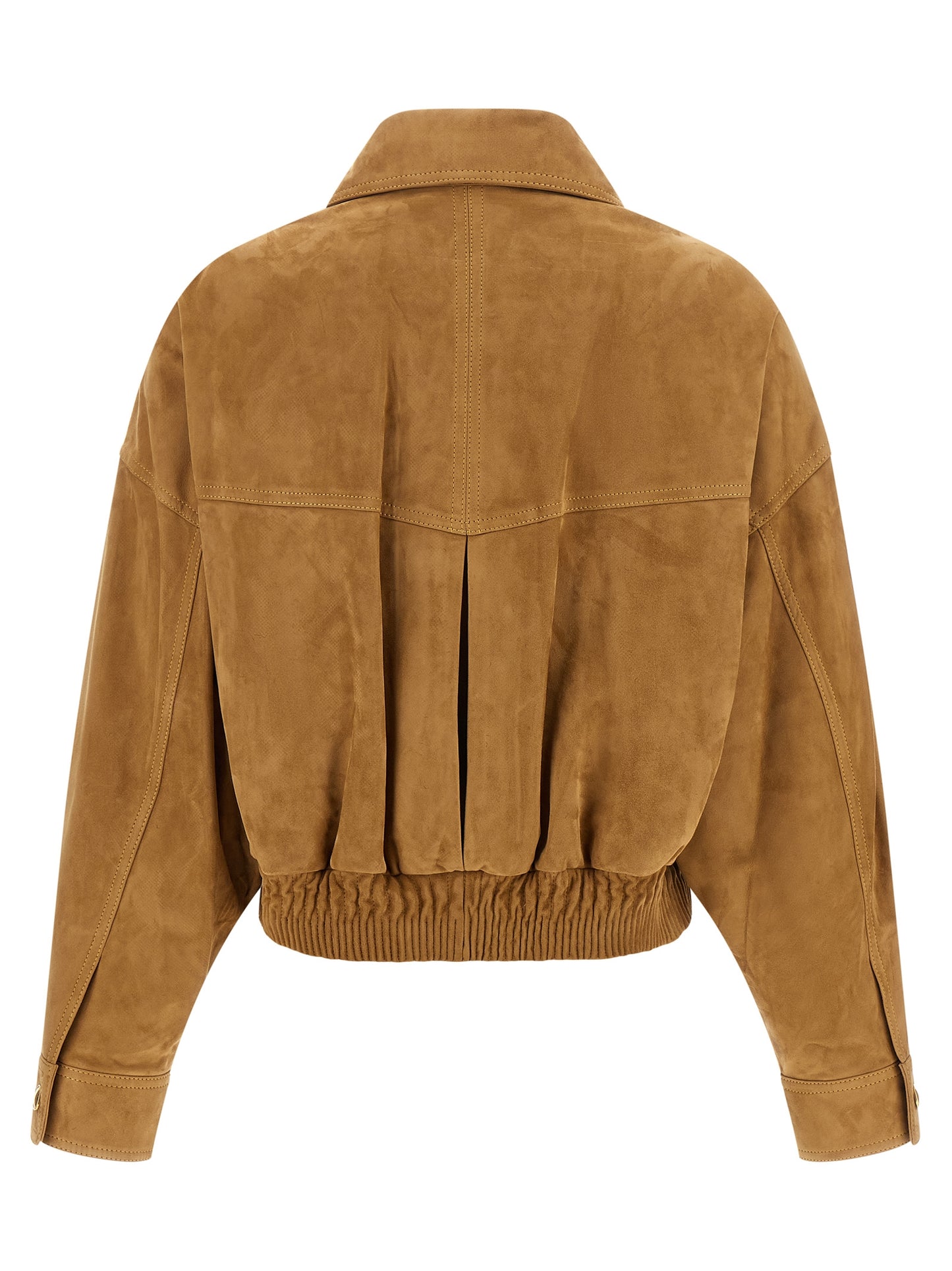 Versace Brown Lamb Leather Leather Jacket