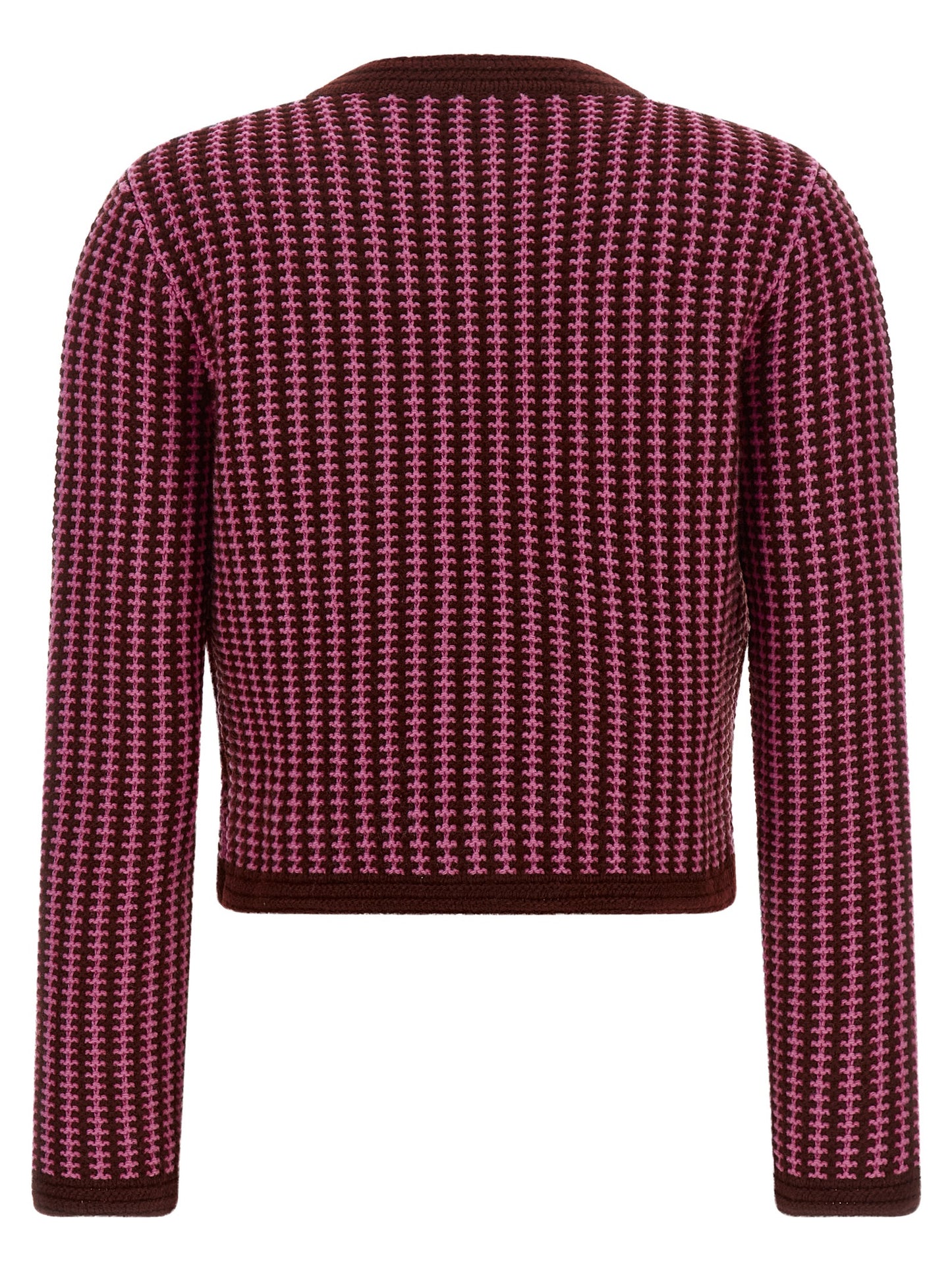 Versace Multicolor Virgin Wool Cardigan