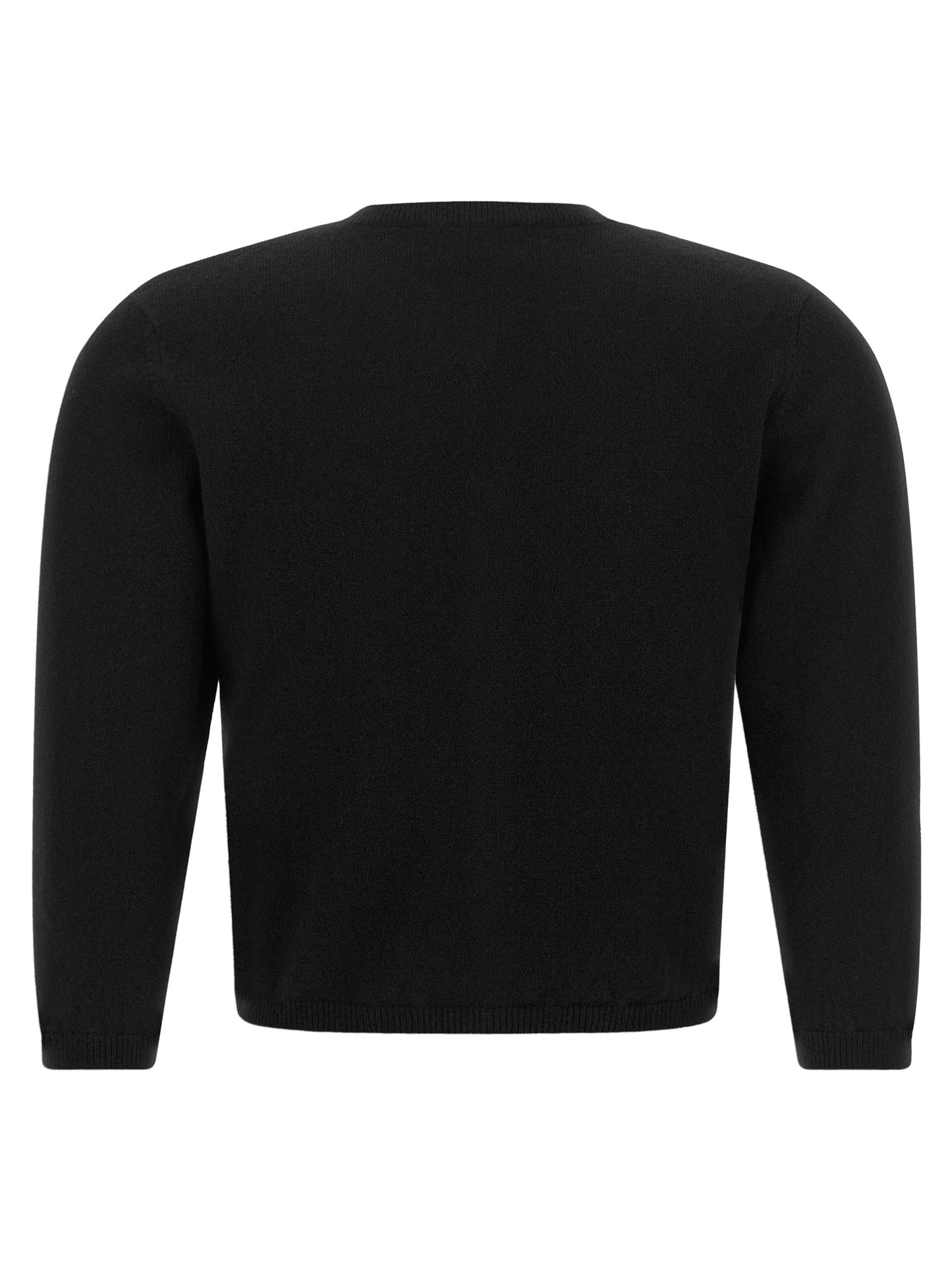 BE YOU Women's Regular Fit Crew Neck Cashmere Cardigan - Black