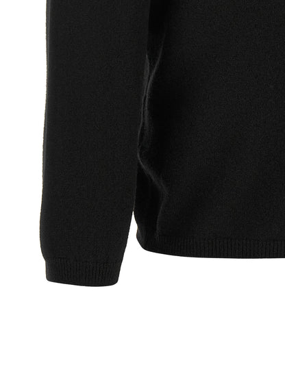 BE YOU Women's Regular Fit Crew Neck Cashmere Cardigan - Black
