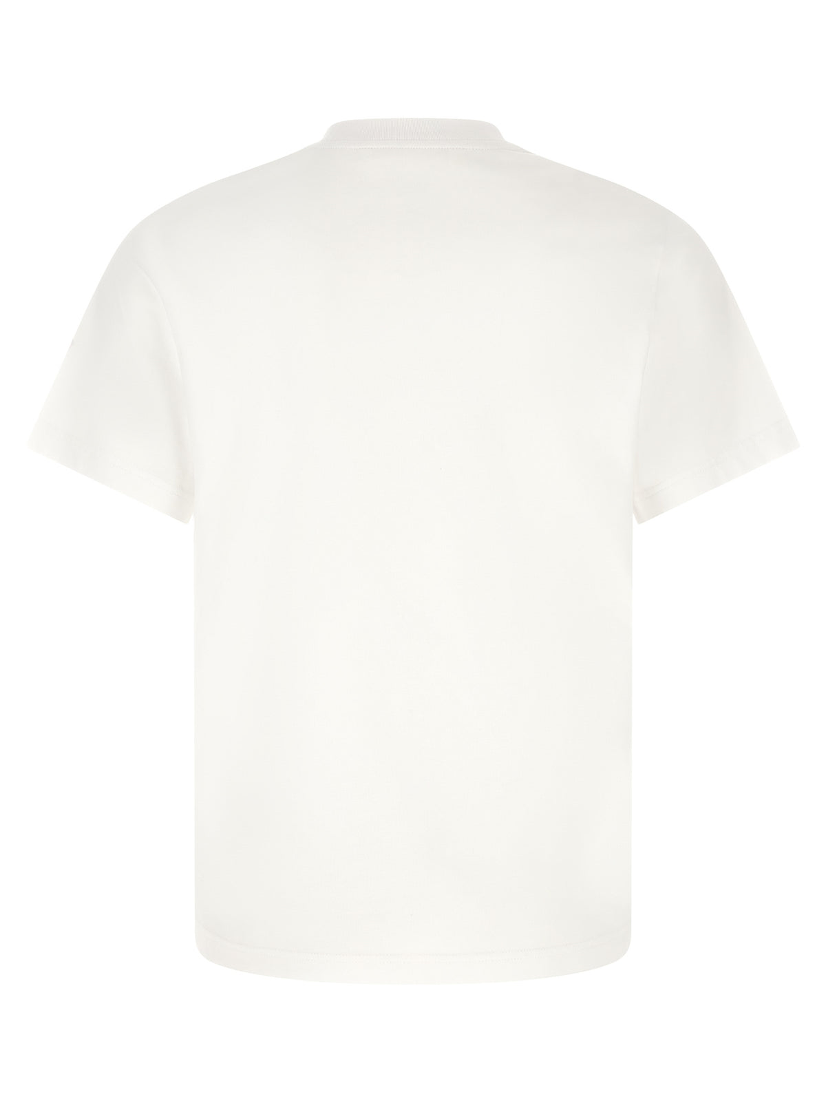 T-Shirt by Moncler for men in cotton felt white & print features an on trend silhouette, perfectly showcasing a on trend and crew neckline for an elevated aesthetic.