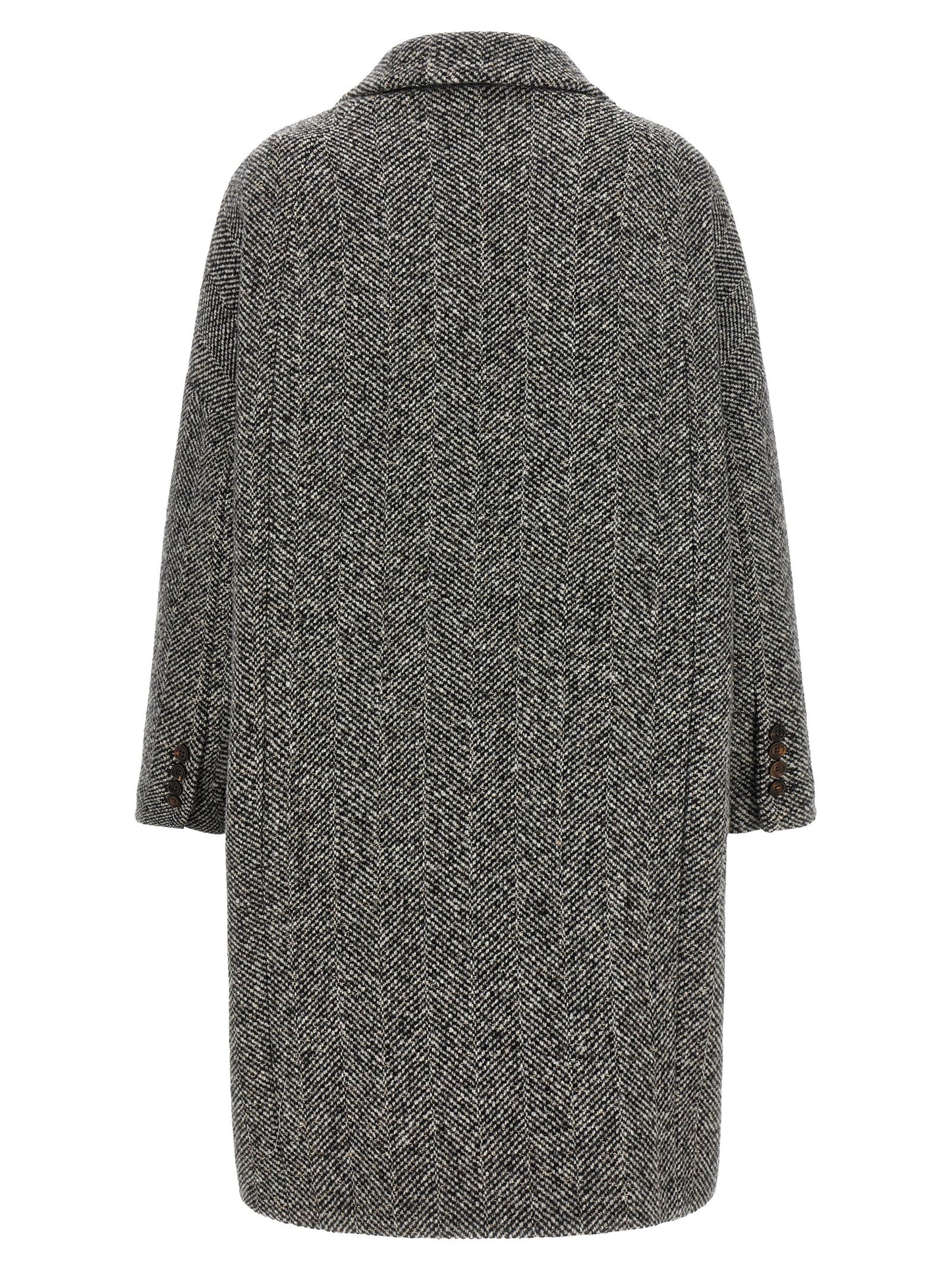 Brunello Cucinelli Gray Virgin Wool Coat