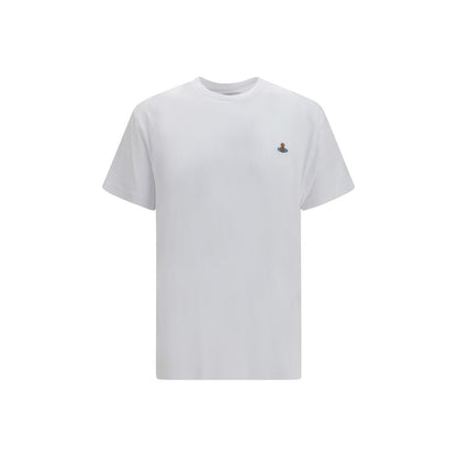Vivienne Westwood Orb Men's Straight Regular Fit Short-Sleeve Crew Neck Cotton T-Shirt - Multicolor White
