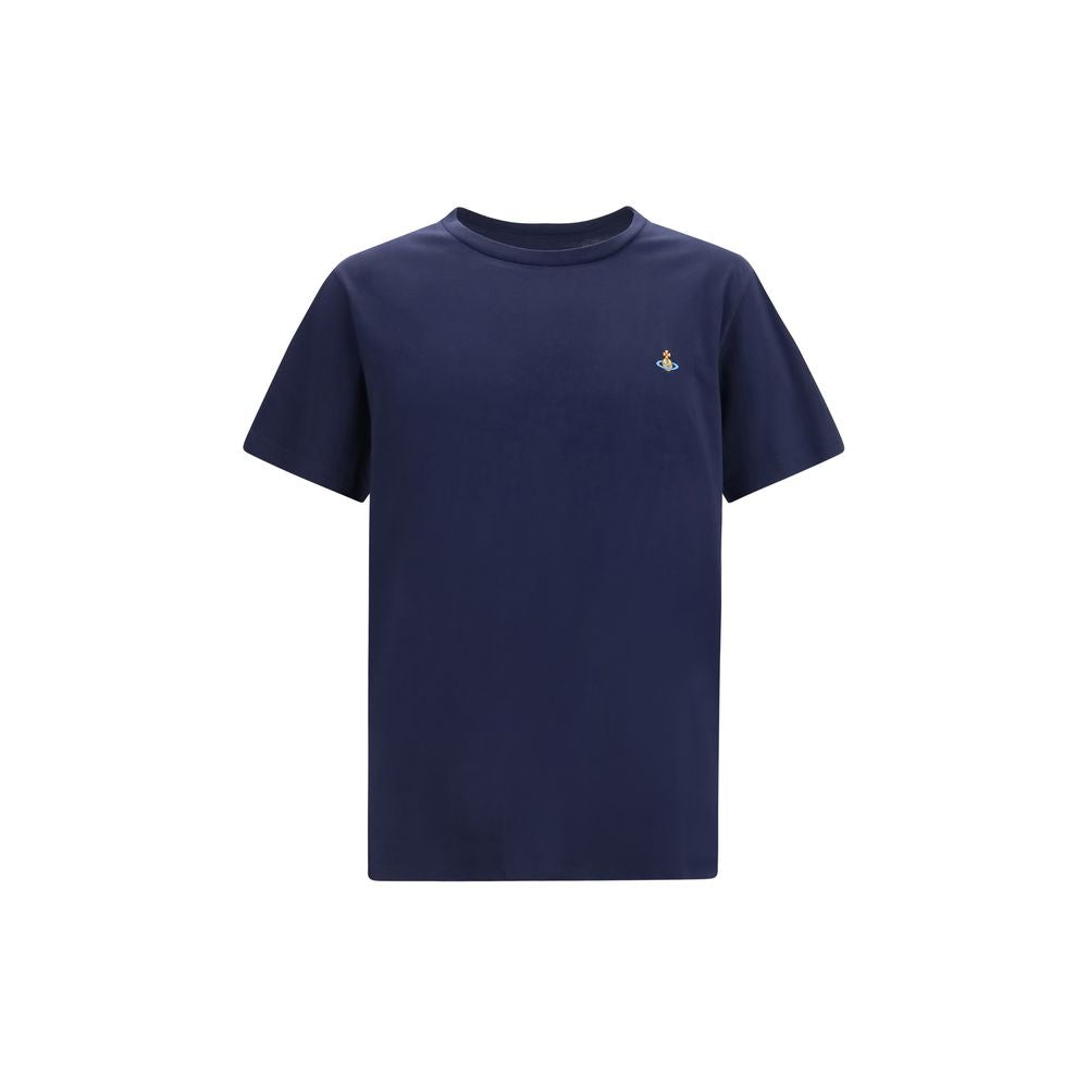 Vivienne Westwood Orb Men's Straight Regular Fit Short-Sleeve Crew Neck Cotton T-Shirt - Blue Multicolor