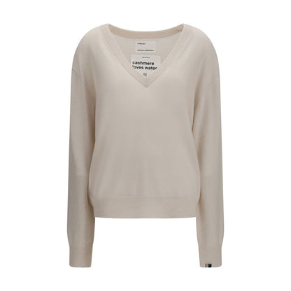 Extreme Cashmere Women's Regular Fit V Neck Cashmere Sweater - Beige