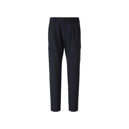 Cargo Pants by Herno for men in polyester blue features a sartorial silhouette, showcasing a sophisticated straight with a refined long and elegant .