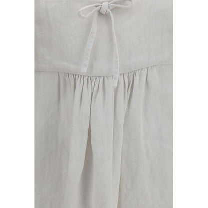 Miu Miu White Linen Casual Dress