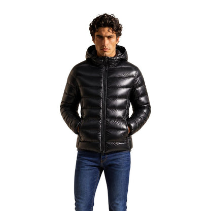 Colmar Originals Men's Quilted Polyamide Hooded Overcoat - Black Signature