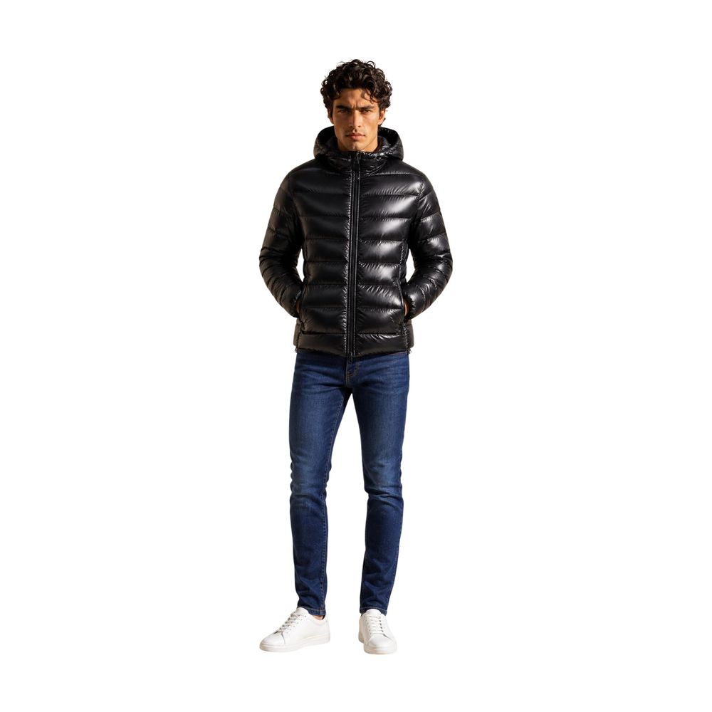 Colmar Originals Men's Quilted Polyamide Hooded Overcoat - Black Signature