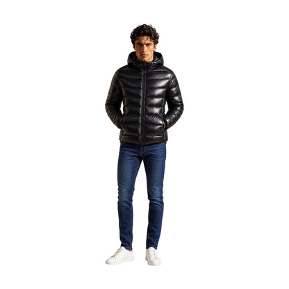 Colmar Originals Men's Quilted Polyamide Hooded Overcoat - Black Signature