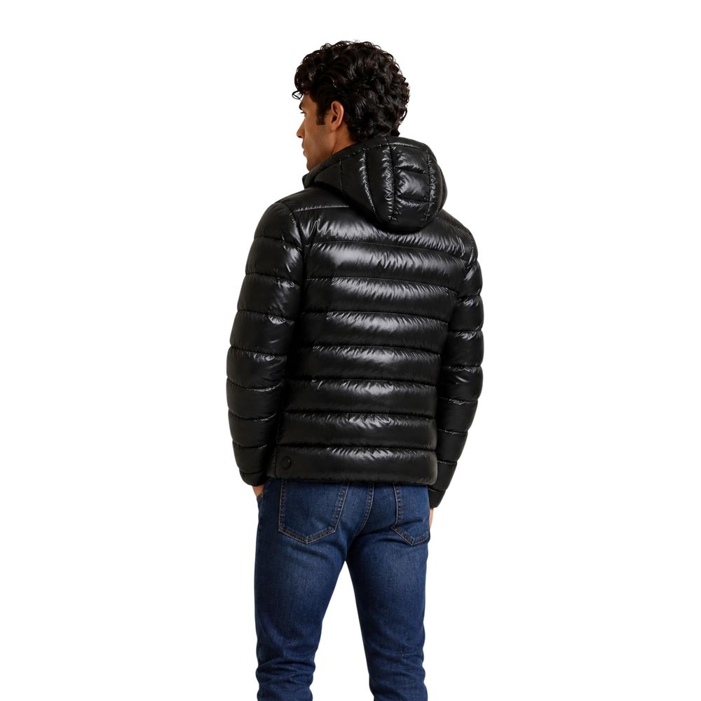 Colmar Originals Men's Quilted Polyamide Hooded Overcoat - Black Signature