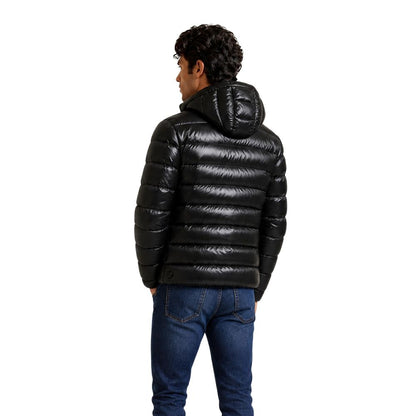 Colmar Originals Men's Quilted Polyamide Hooded Overcoat - Black Signature