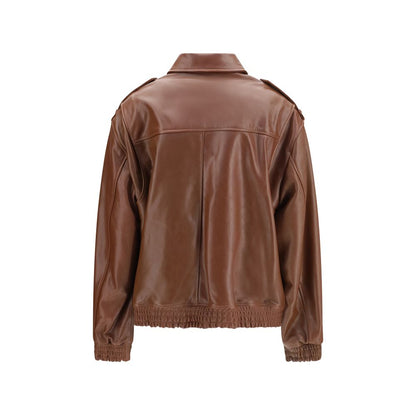 Arma Women's Lamb Leather Overcoat - Brown