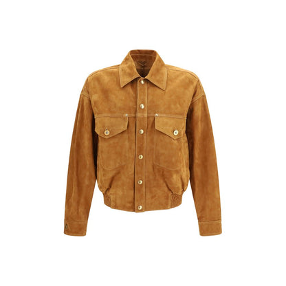 Versace Men's Lamb Leather Jacket - Brown