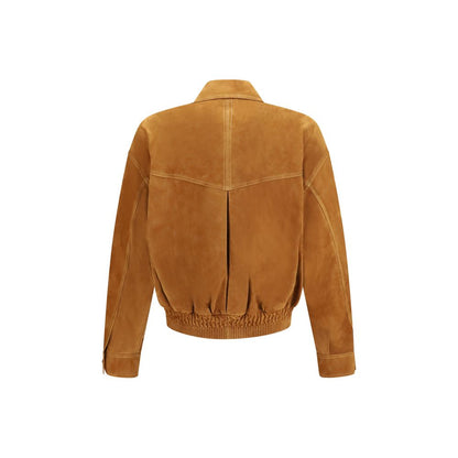 Versace Men's Lamb Leather Jacket - Brown