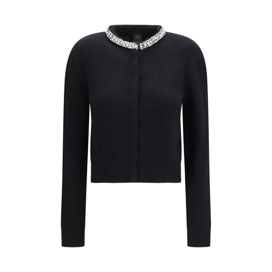 PINKO Black Wool Oves Aries Cardigan