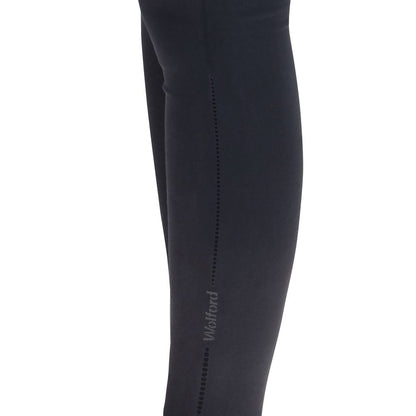 Wolford Women's Slim Leggings Stretch Polyamide Activewear - Black Signature