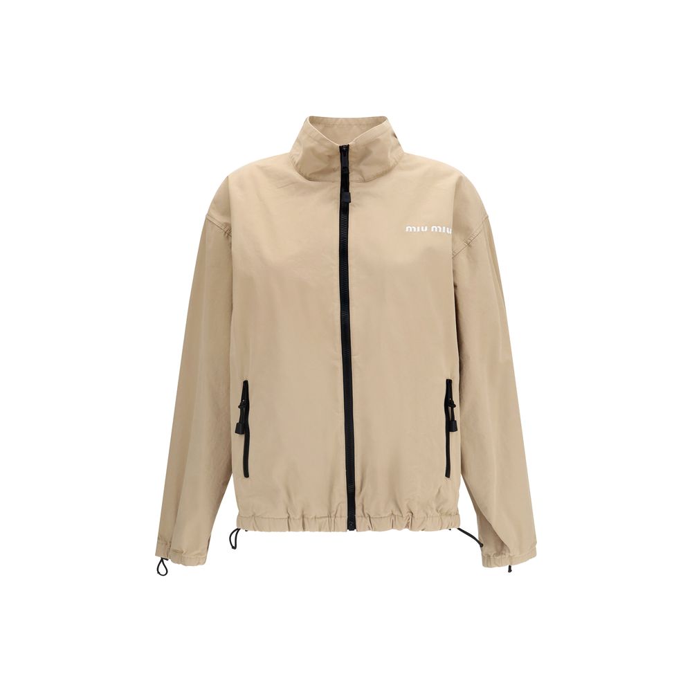 Miu Miu Women's Cotton Overcoat - Beige