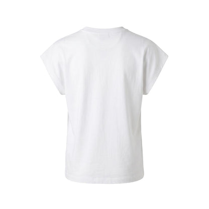 T-Shirt by Trussardi for women in cotton white & print features a plush silhouette, showcasing a sophisticated and for a truly plush finish.