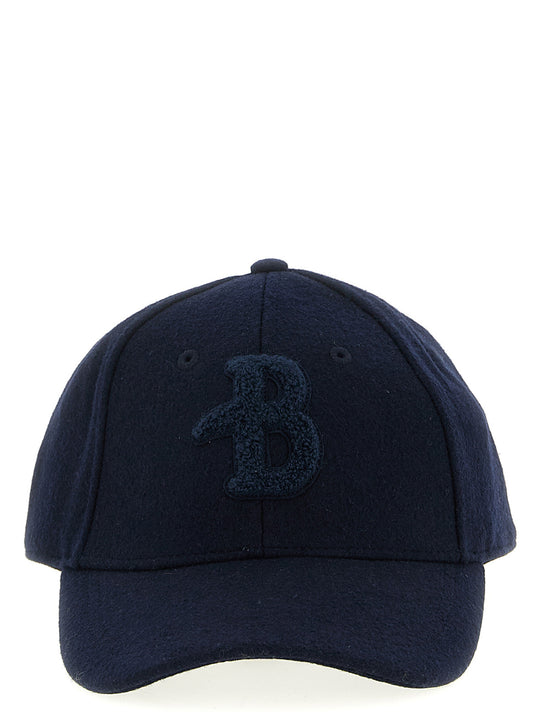 Baseball Cap by Ballantyne for men in polyester terrycloth & wool blue & signature features a distinguished silhouette, showcasing the distinguished design of the Polyester Terrycloth & Wool Baseball Cap for a sophisticated, elevated look.