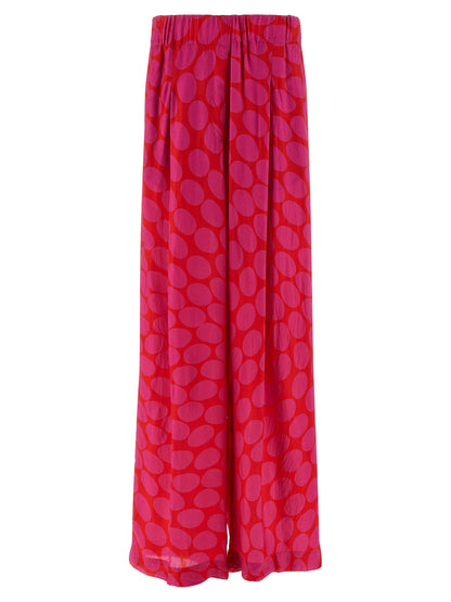 Dries Van Noten Fuchsia Viscose Casual Pants