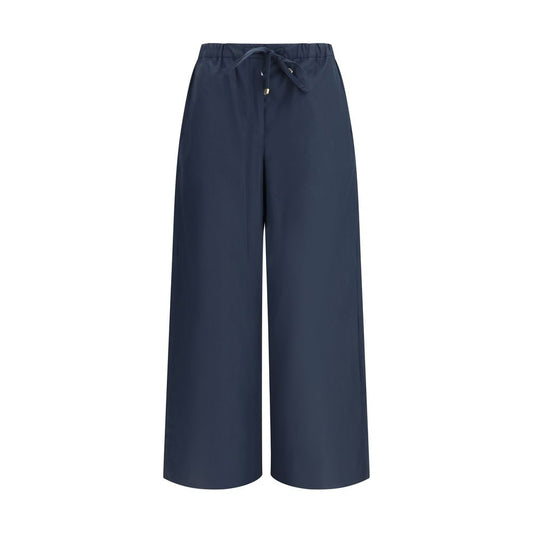 S Max Mara Blue Cotton Casual Pants