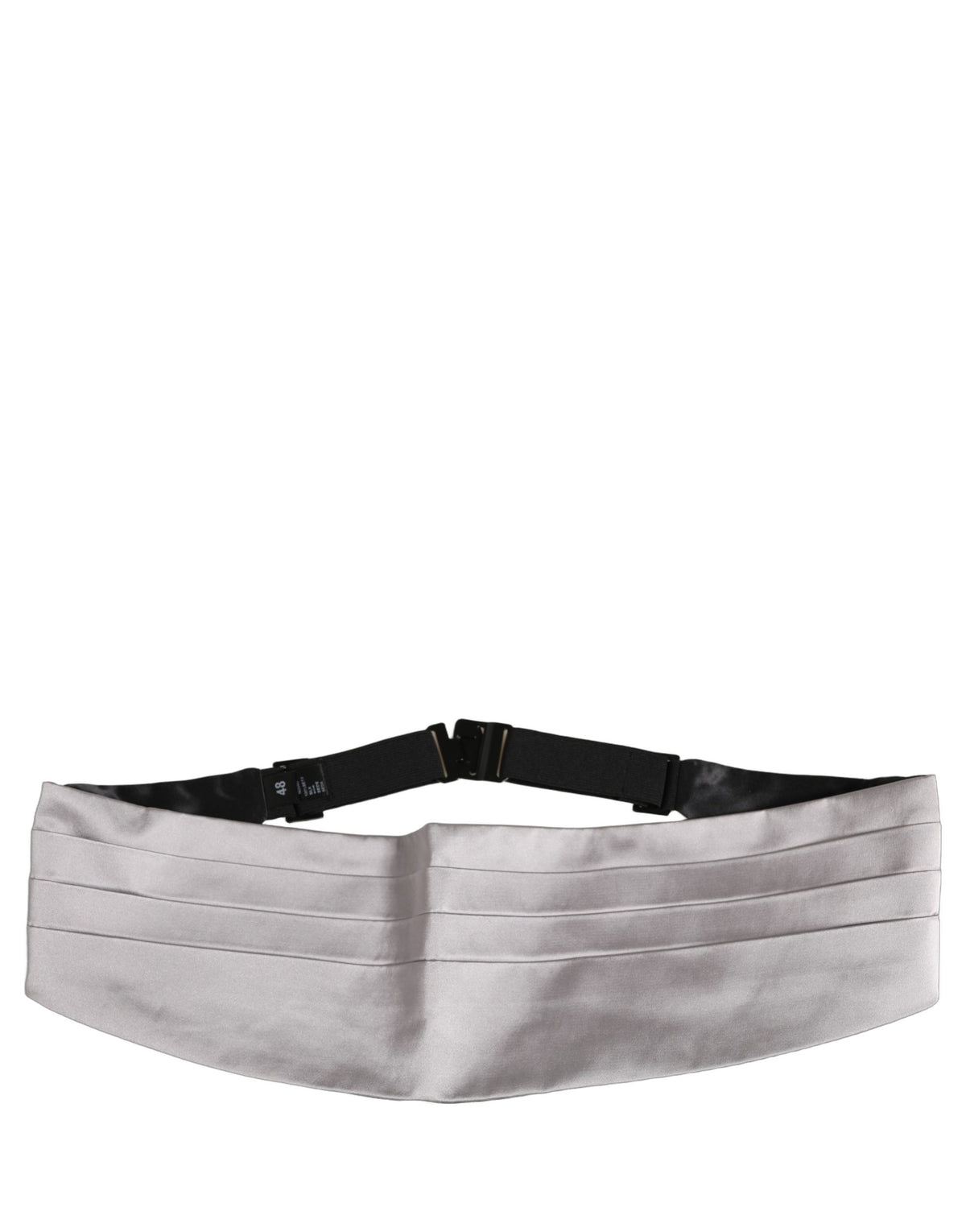Cummerbund by Dolce & Gabbana for men in silk gray showcases a contemporary silhouette, artfully capturing the essence of the contemporary Silk Cummerbund design for a sophisticated look.