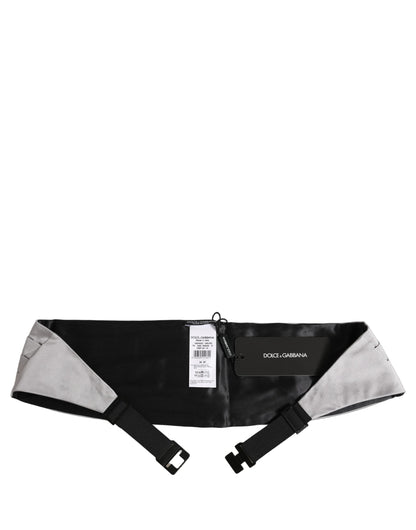 Cummerbund by Dolce & Gabbana for men in silk gray features a distinguished silhouette, artfully capturing the essence of Silk Cummerbund with a distinguished finish.