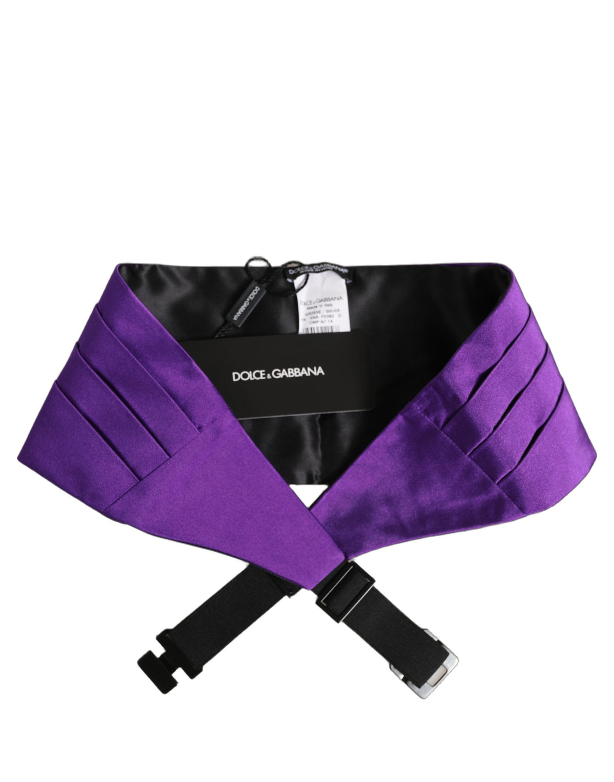 Cummerbund by Dolce & Gabbana for men in silk violet features a exquisite silhouette, showcasing the exquisite Silk Cummerbund design with a refined, sophisticated finish.