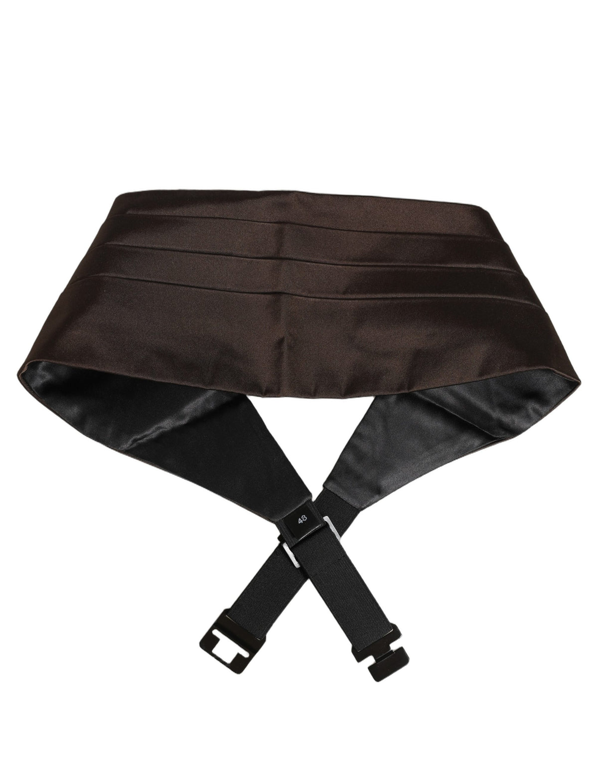 Cummerbund by Dolce & Gabbana for men in silk brown showcases a contemporary silhouette, artfully capturing the essence of the contemporary Silk Cummerbund design for a sophisticated look.
