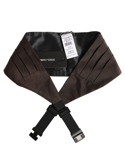 Cummerbund by Dolce & Gabbana for men in silk brown features a exquisite silhouette, showcasing the exquisite Silk Cummerbund design with a refined, sophisticated finish.
