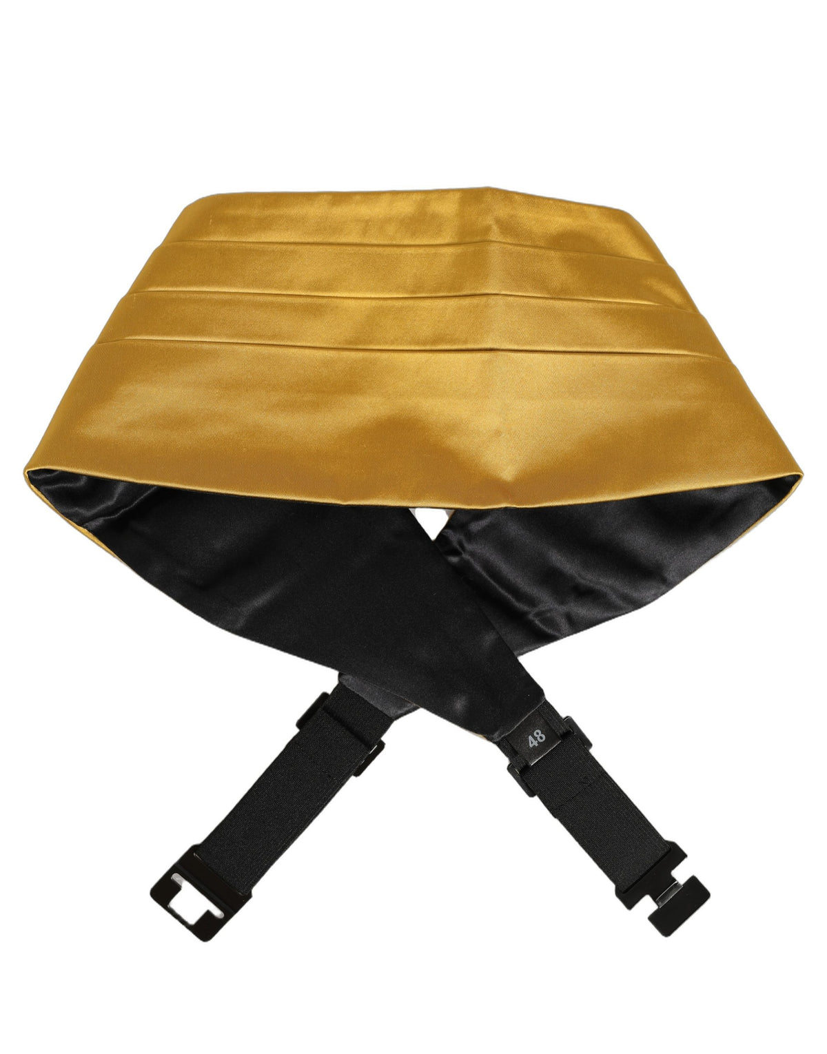 Cummerbund by Dolce & Gabbana for men in silk gold features a exquisite silhouette, showcasing the exquisite Silk Cummerbund design with a refined, sophisticated finish.