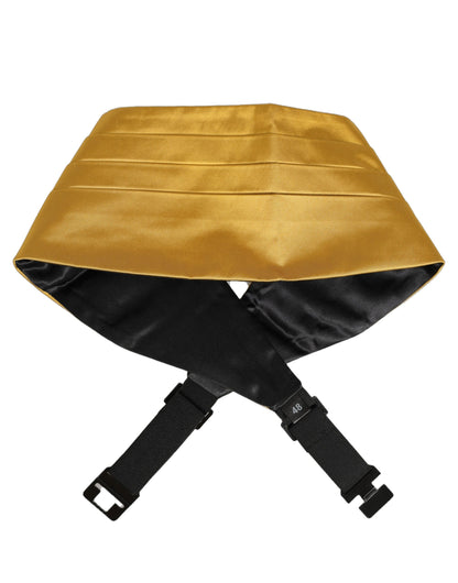 Cummerbund by Dolce & Gabbana for men in silk gold features a exquisite silhouette, showcasing the exquisite Silk Cummerbund design with a refined, sophisticated finish.