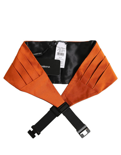 Cummerbund by Dolce & Gabbana for men in silk orange features a timeless silhouette, showcasing the timeless design and refined style of the Silk Cummerbund.