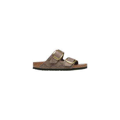 Birkenstock Women's Cork Flat Sandals - Animal Gray Gold Print
