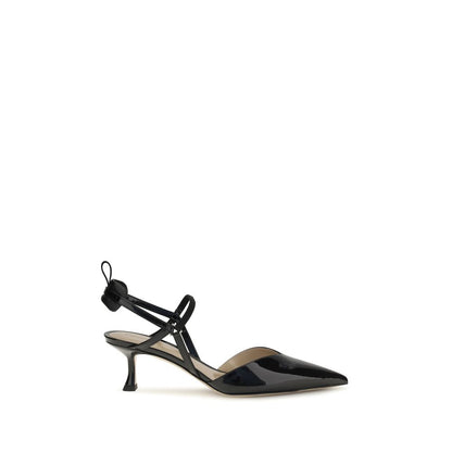 Fendi Women's Bos Taurus Calf Patent Leather High-Heel Stiletto Slingback Pumps Heels - Black