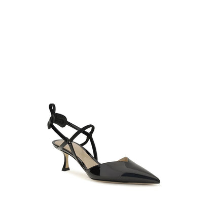 Fendi Women's Bos Taurus Calf Patent Leather High-Heel Stiletto Slingback Pumps Heels - Black
