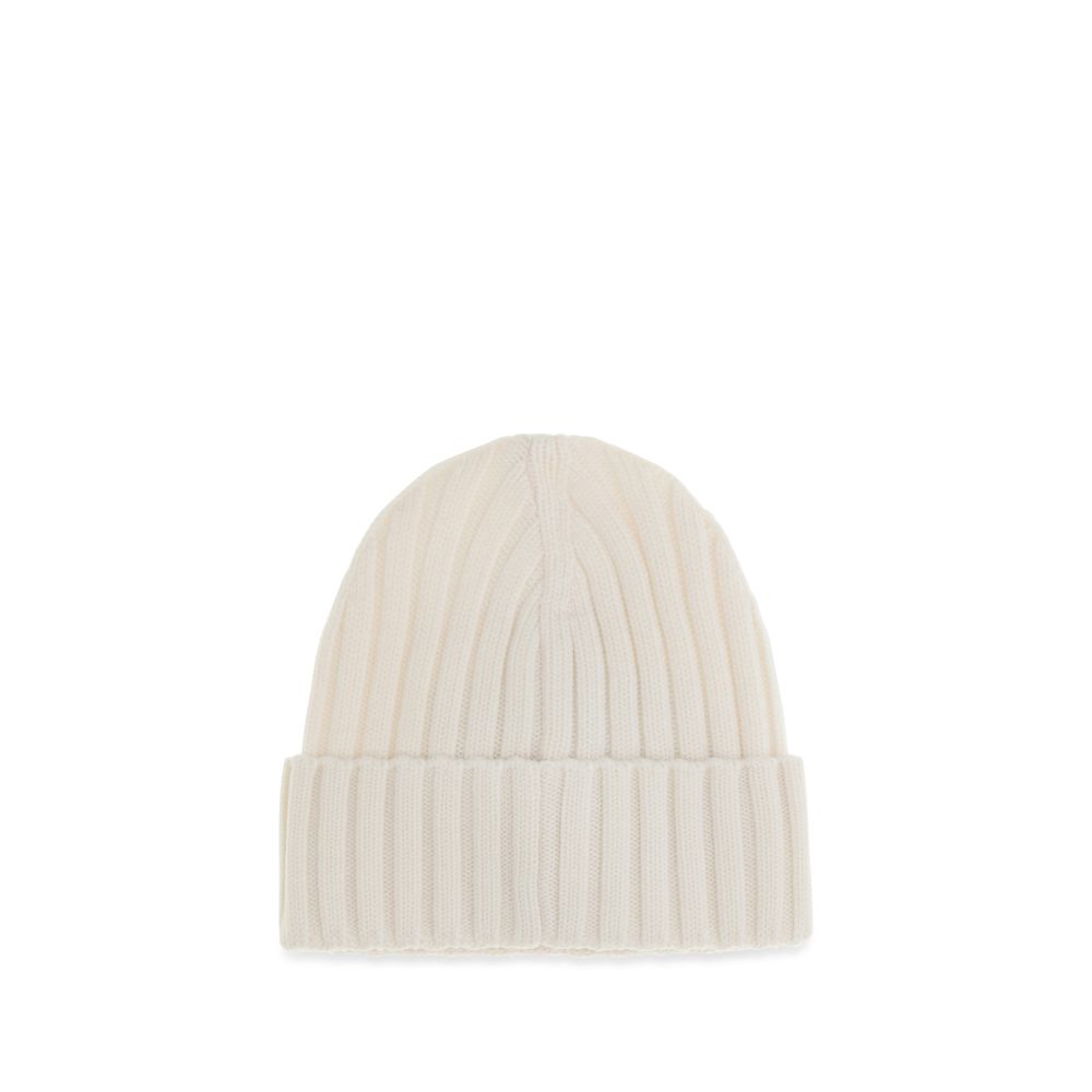 Moncler White Wool Oves Aries Beanie