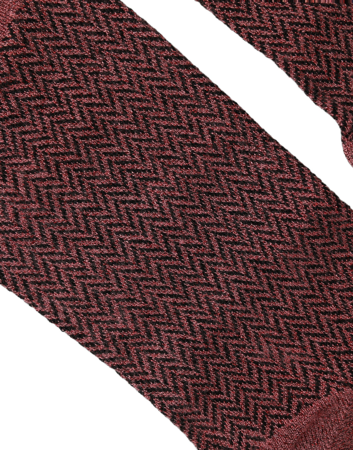 Socks by Dolce & Gabbana for men in polyester cotton nylon & calf leather burgundy & herringbone features an stylish silhouette, showcasing the stylish design of this Men's Polyester Cotton Nylon & Calf Leather Socks with a stylish finish.