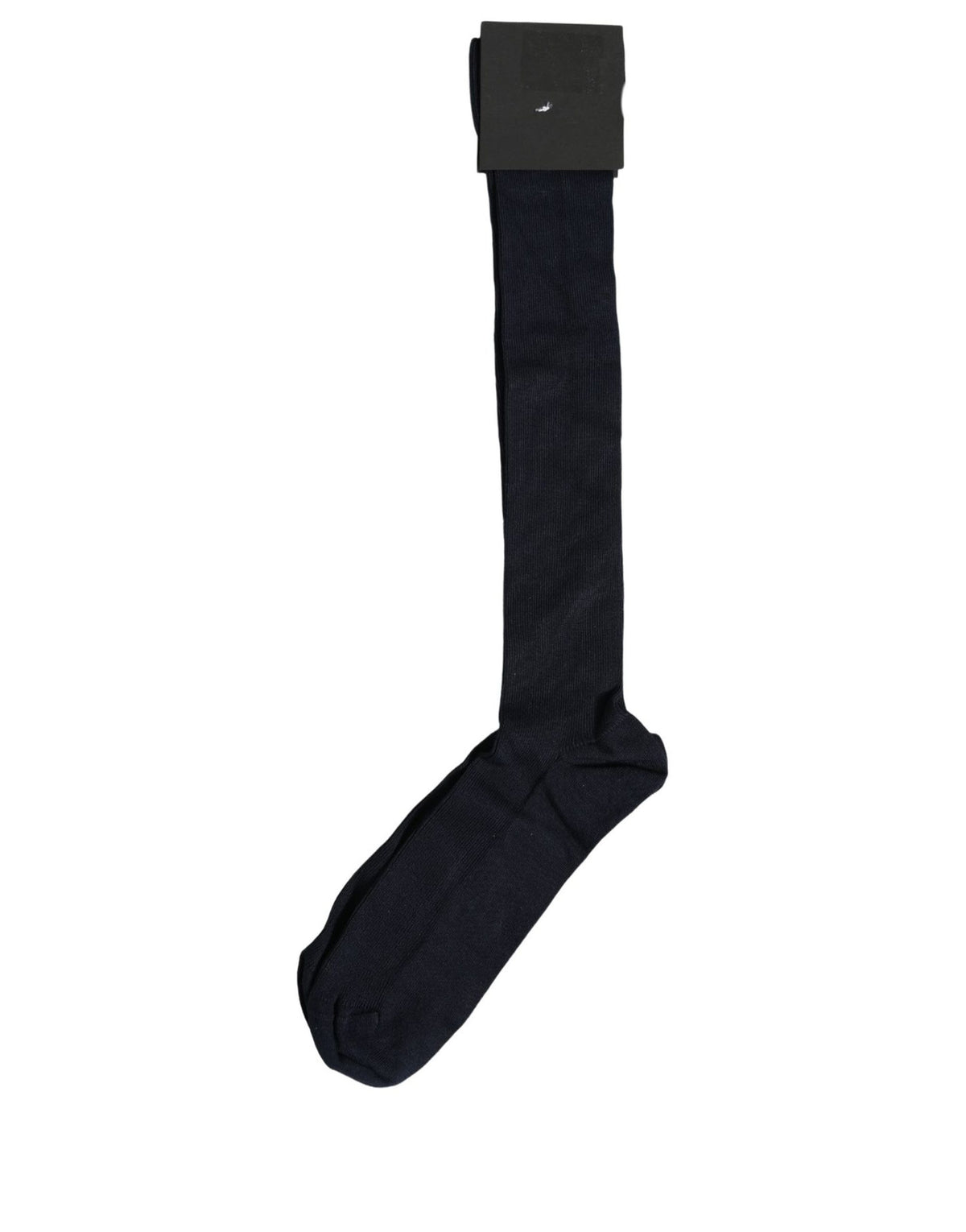 Socks by Dolce & Gabbana for men in calf leather nylon & viscose dark-blue features a snug silhouette, artfully capturing the essence of the snug Men's Calf Leather Nylon & Viscose Socks design for a sophisticated look.