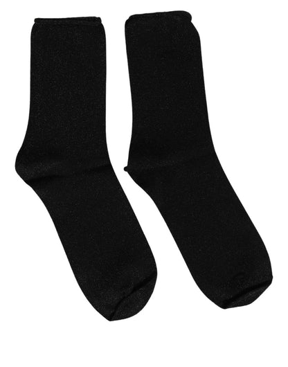 Socks by Dolce & Gabbana for men in polyester cotton nylon & calf leather black presents a perennial silhouette, artfully capturing the refined essence of the perennial Men's Polyester Cotton Nylon & Calf Leather Socks design with a perennial finish.