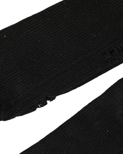 Socks by Dolce & Gabbana for men in nylon cotton & calf leather black features a snug silhouette, artfully capturing the essence of the snug Men's Nylon Cotton & Calf Leather Socks design for a sophisticated look.