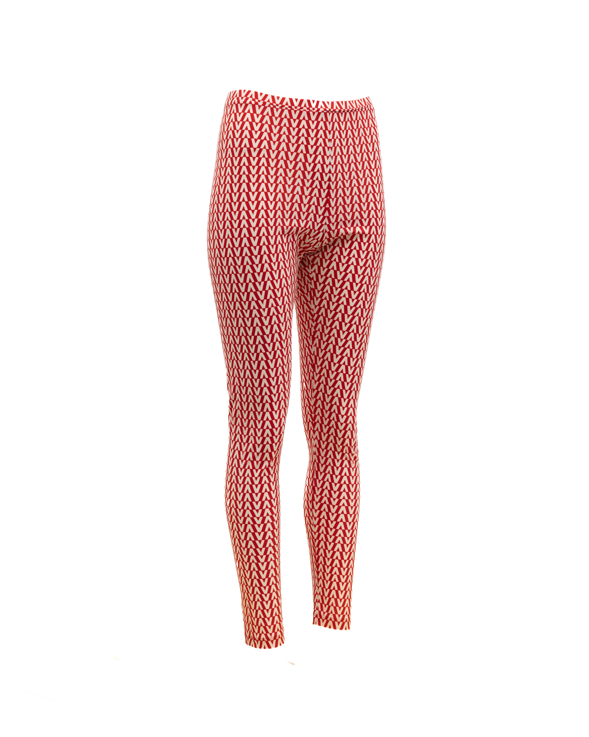 Valentino Garavani Women's Leggings Silk Activewear - Red White