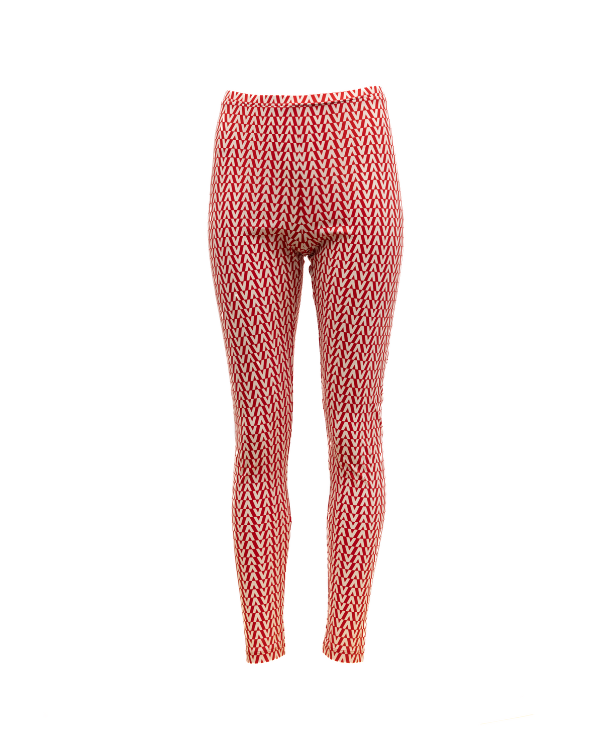 Valentino Garavani Women's Leggings Silk Activewear - Red White