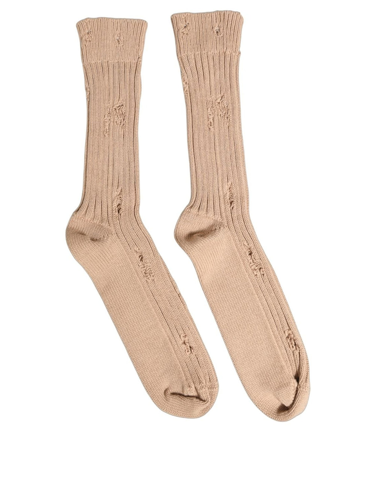 Socks by Dolce & Gabbana for men in nylon cotton & calf leather beige features an stylish silhouette, showcasing the stylish design of this Men's Nylon Cotton & Calf Leather Socks with a stylish finish.