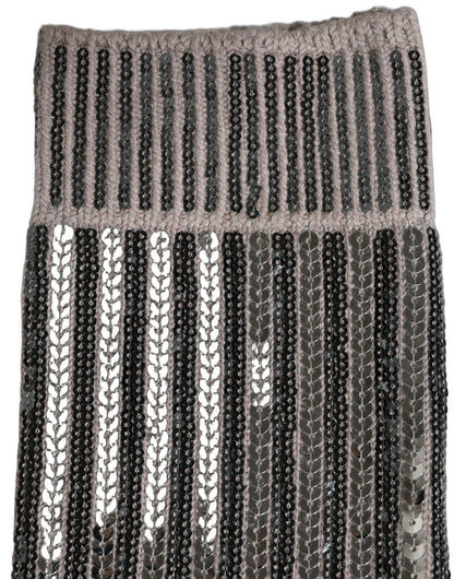 Socks by Dolce & Gabbana for men in virgin wool calf leather & sequins gray & striped presents a perennial silhouette, artfully capturing the refined essence of the perennial Men's Virgin Wool Calf Leather & Sequins Socks design with a perennial finish.